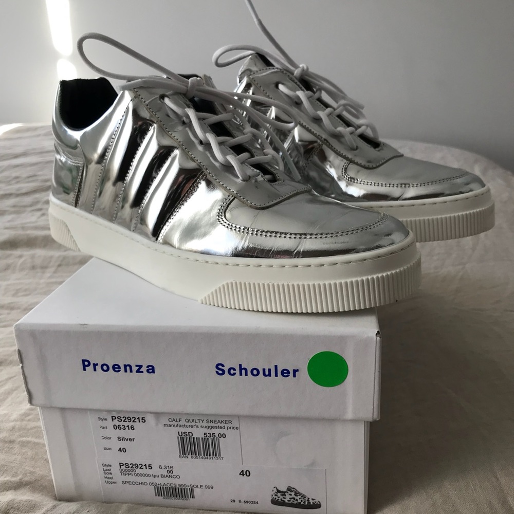 Beautiful Proenza Shouler metallic sneakers